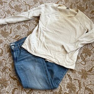 Lucky Brand Cream Sweatshirt and Lucky Brand Jeams